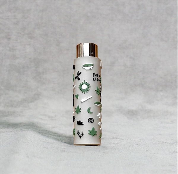 Isqueiro Emborrachado Puff Life VIBES Branco