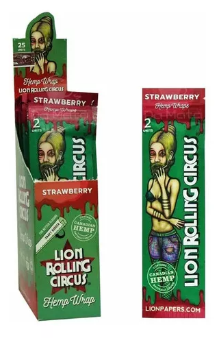 Blunt Lion Circus Hemp Wrap Morango 1 unidade