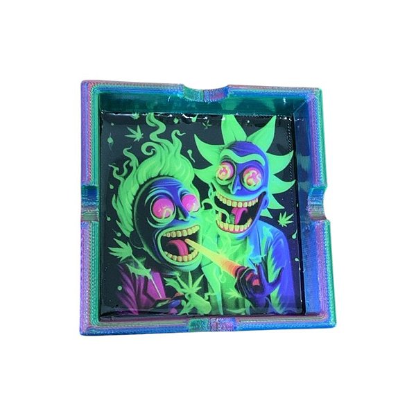 Cinzeiro 3D Rick and Morty Verde Ácido
