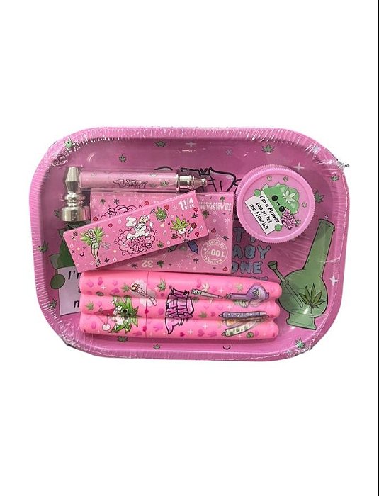Kit Bandeja Metal Pink Baked Bunny