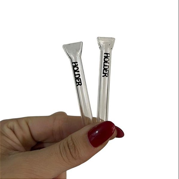 Piteira de Vidro Holder Simples 7cm x 7mm (1Und)