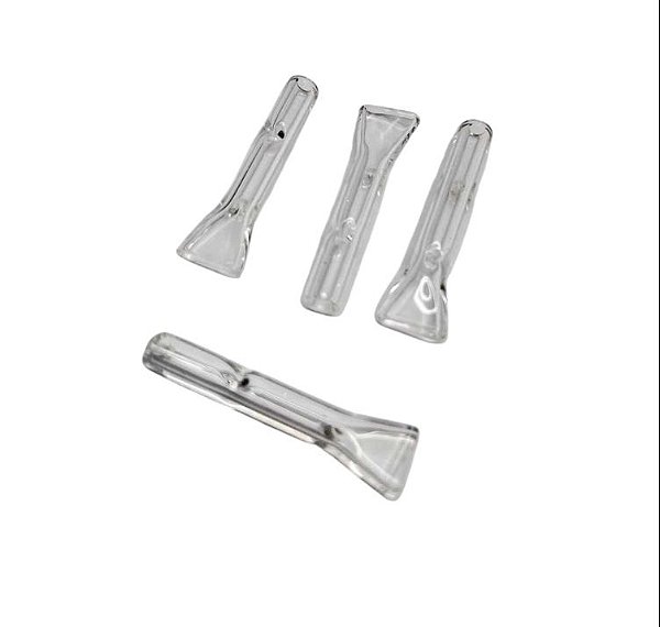Piteira de Vidro Lisa 4cm x 6mm (curta) ( 1Und )