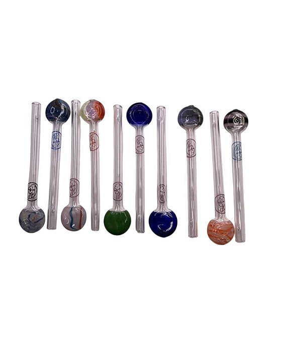 Piteira de Vidro Louco 4i20 Bocal Achatado 7cm 5mm