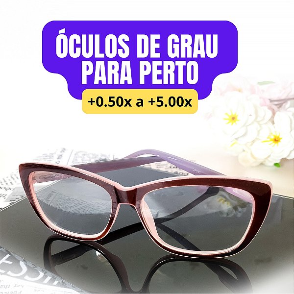 Armação Grau + 0.50 a + 4.00 Gatinho Óculos Lente Descanso Leitura