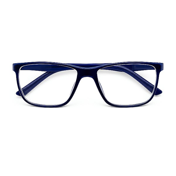 Óculos Grau -0.50 a -5.00 Justin Azul com Preto Miopia
