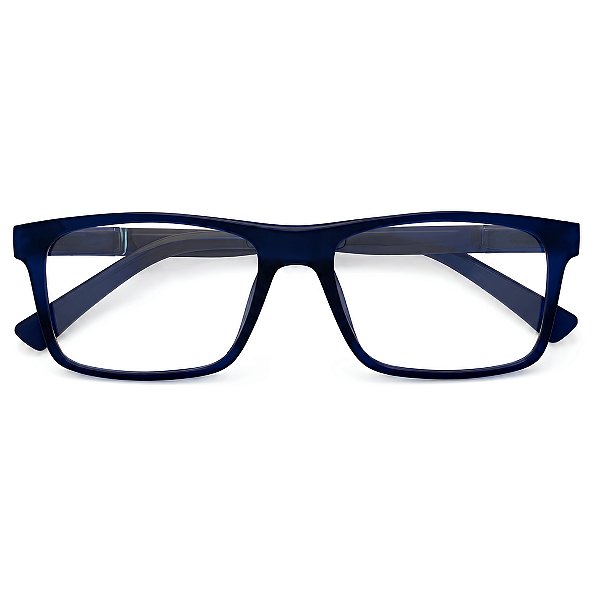 Óculos Grau +0.50 a +4.00 Emborrachado Azul Escuro Lente Leitura