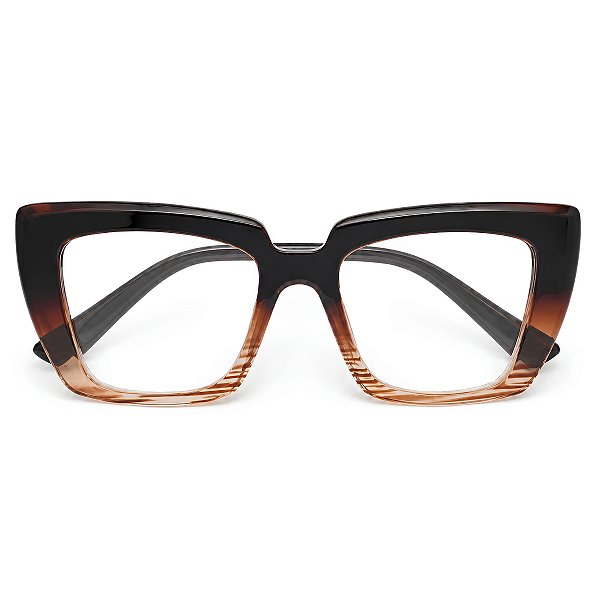 Óculos Grau +0.50 a +4.00 Marilia Marrom Leopardo Lente Leitura