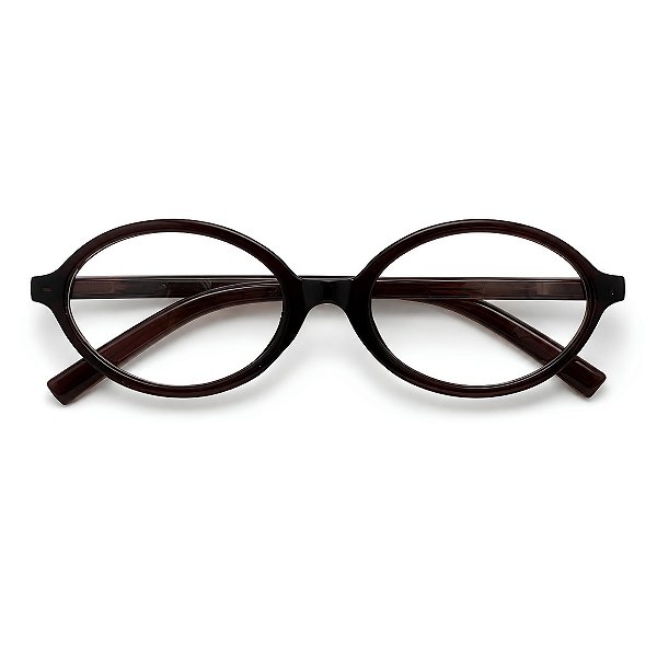 Óculos Grau +0.50 a +4.00 Oval Café Lente Leitura