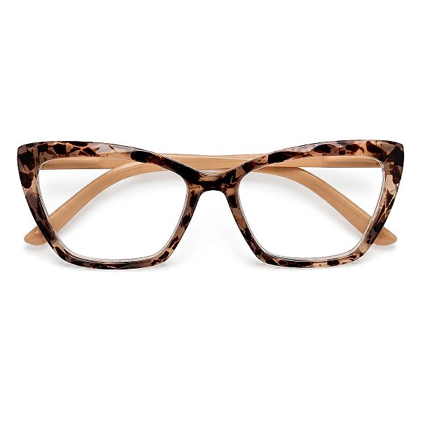 Óculos Grau +0.50 a +4.50 Gatinho Ondulado Leopardo Lente Leitura