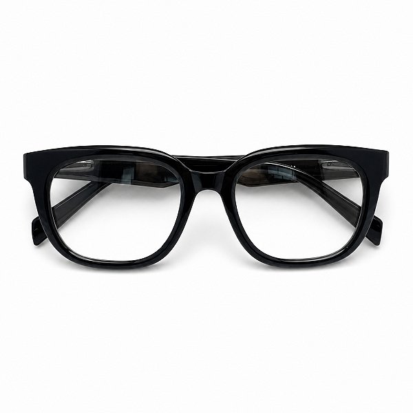 Óculos Retângular Gatinho Preto Grau +0,50 até +4,00 Hipermetropia Vista Cansada