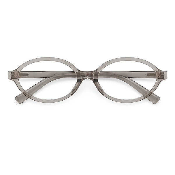 Óculos Grau +0.50 a +4.00 Oval Cinza Lente Leitura Hipermetropia