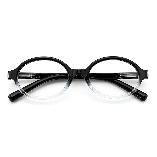 Óculos Grau +0.50 a +4.00 Oval Preto Safira Lente Leitura Hipermetropia