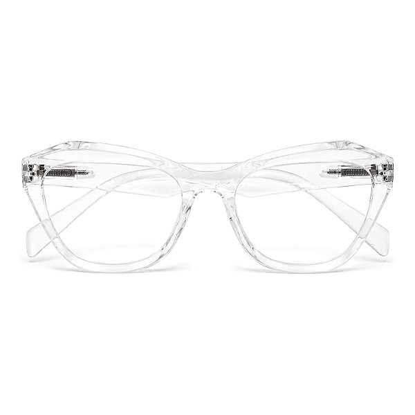 Óculos Gatinho Mirian Transparente Grau +0,50 até +5,00 Hipermetropia