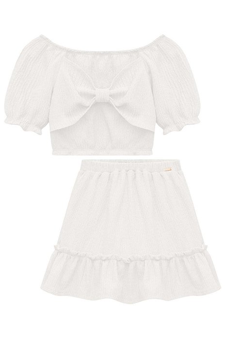 BLUSA BOXY MC E SAIA E ARCO OFF WHITE (INFANTI) 75315