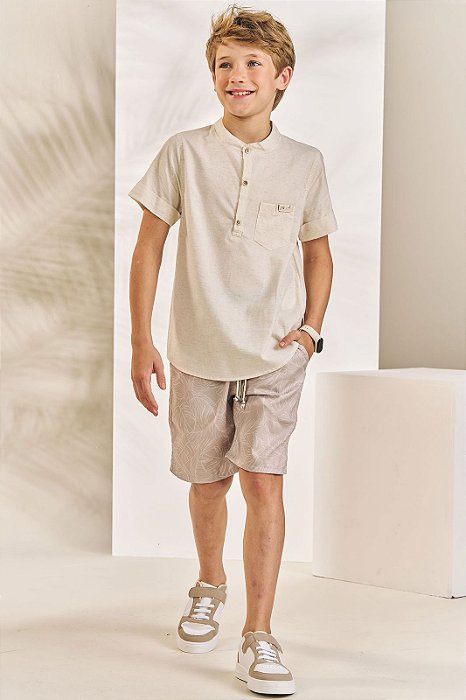 BATA EM LINHO DELUXE OFF WHITE (JOHNNY FOX) 75594