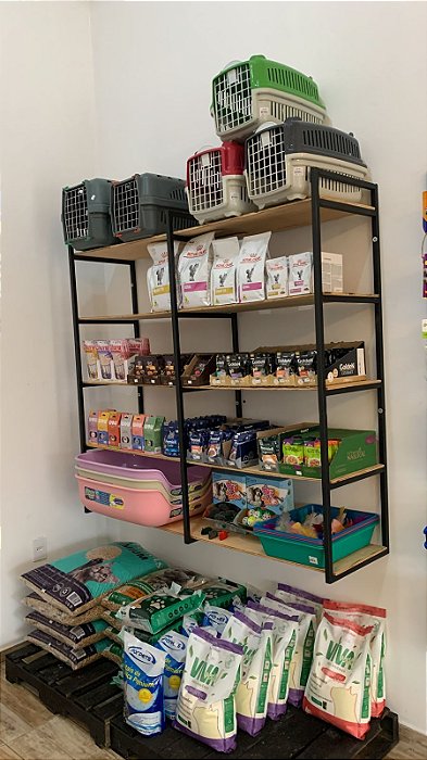 MFM-01 Kit com 3 Suportes Para Estante Industrial