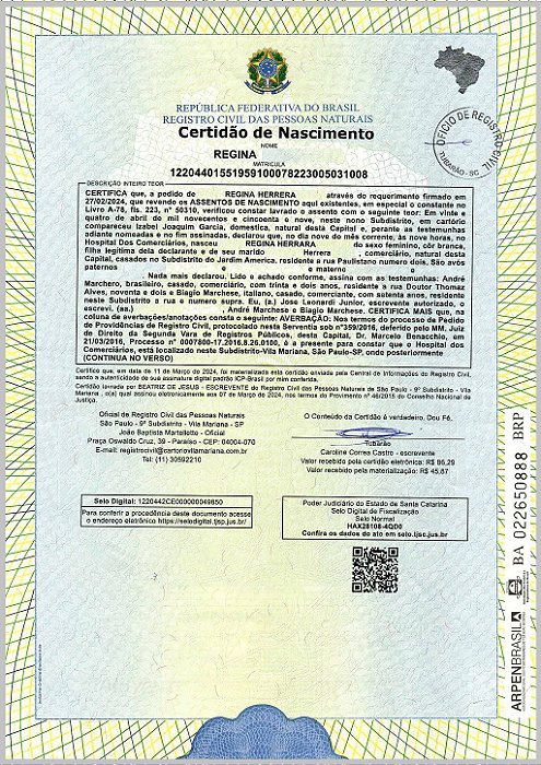 Brasil Certidão de Nascimento Online