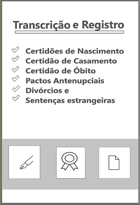 Transcrição e registro de certidões estrangeiras