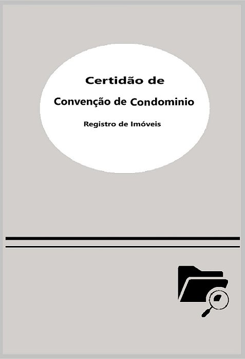 Certidão de Convenção de Condominio - Registro de Imóveis