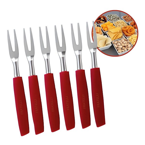 Garfos para Fundue Petiscos Kit Petisco Frios Inox