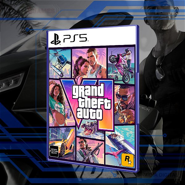 Grand Theft Auto VI – GTA 6 – PS5 Mídia Digital