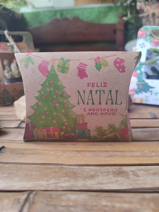 Caixa Travesseiro Kraft Branca - 30 unidades