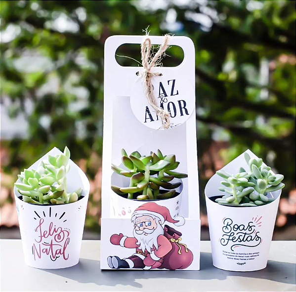 Caixa Para Sulenta + Rotulo e Tag Personalizado com tema Natalino Natal  - 30 unidades