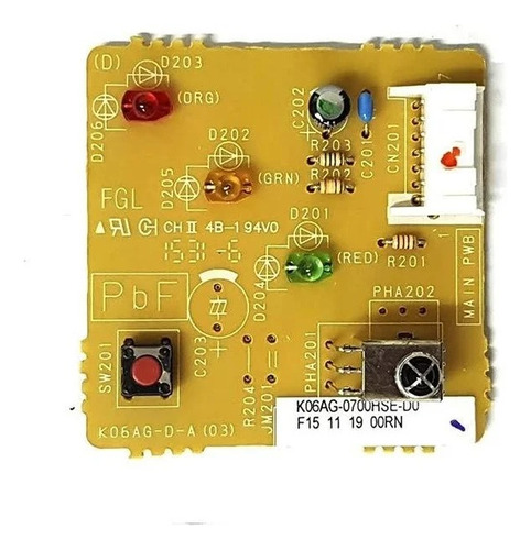 Placa Display Cassete, Duto Ar-Condicionado Fujitsu 18 a 36 mil BTUs 9707371024