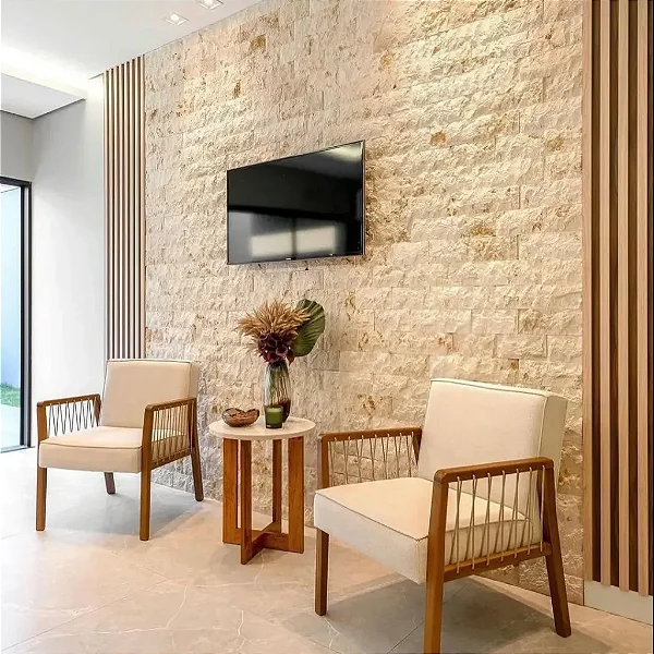 Revestimento Travertino Rockface Cairo 10x30