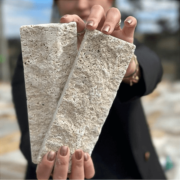 Travertino Romano Rockface Light 7,5x20