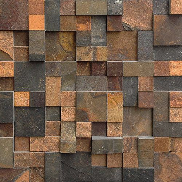Mosaico em placa 30x30 Pedra Ferro