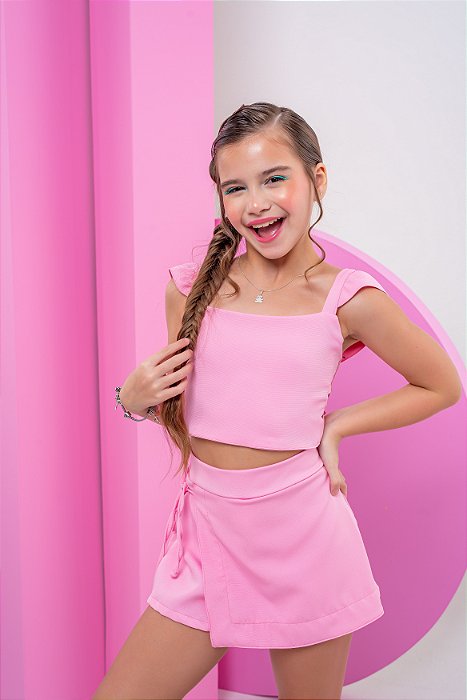 Conjunto Infantil Cecilia Rosa