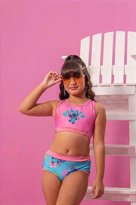 Biquíni Infantil Stitch