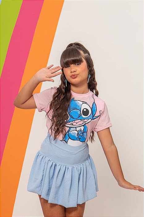 Combinadinho Short Saia Balonê (Lilo Rosa)