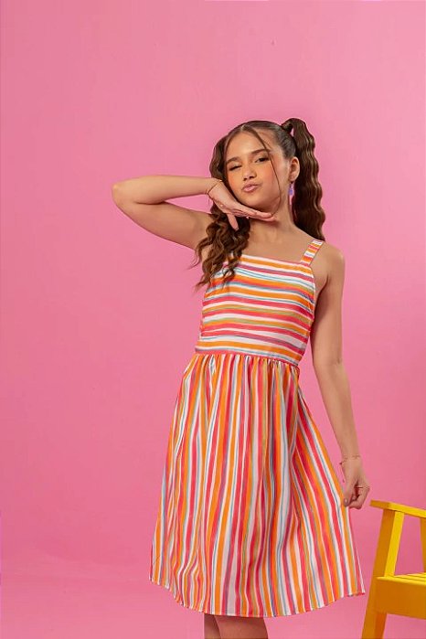 Vestido Infantil Bia Listras