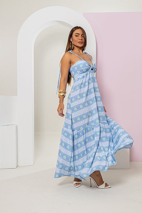 VESTIDO MÃE E FILHA - BELLAS FLORES - MODELO MÃE