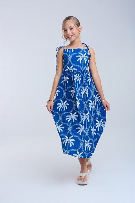 Vestido Mãe e Filha Marinho Azul( MODELO FILHA)