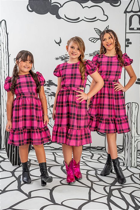 Vestido Infantil Felipa Pink