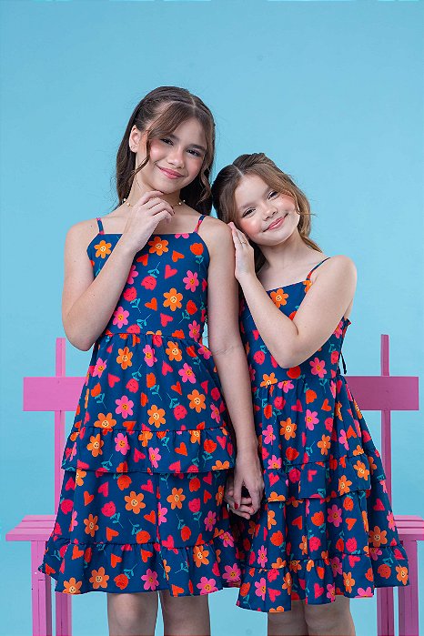 Vestido Jardim Azul