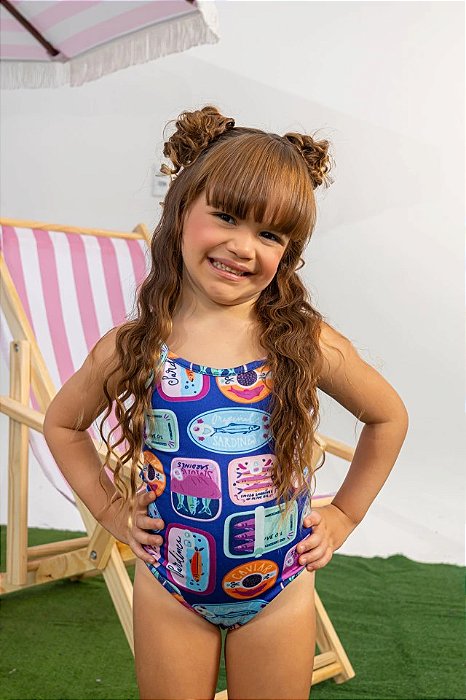 Maiô Infantil Peixinho Azul