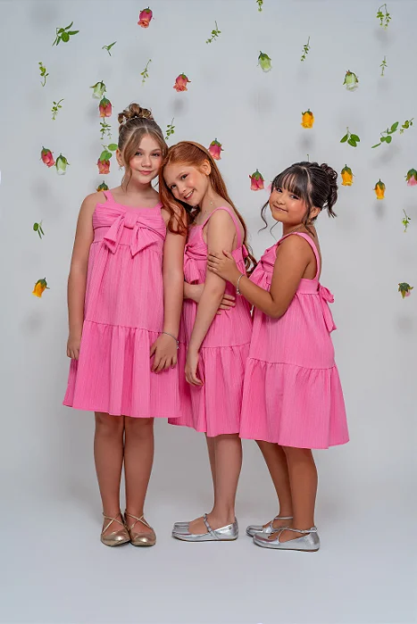 Vestido Infantil Lia Rosa