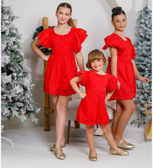 Macaquinho Infantil Bel Vermelho