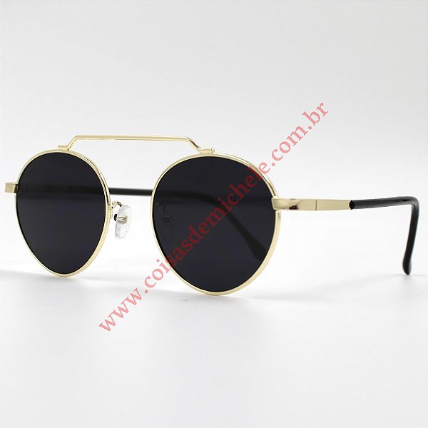 Óculos de sol Bangkok dourado lente preta