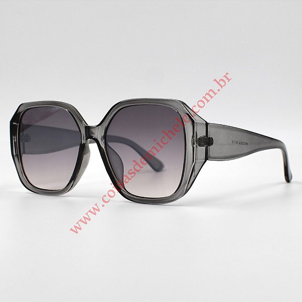 Óculos de sol Mara cinza translúcido