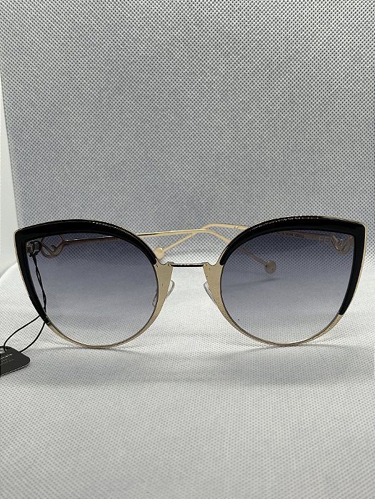 @ Óculos de sol gatinho preto e dourado FEN