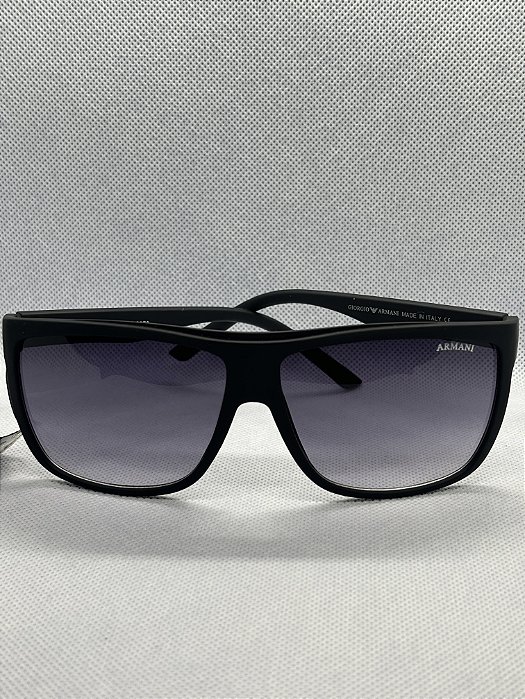 @ Óculos de sol quadrado preto lente degradê ARM polarizado