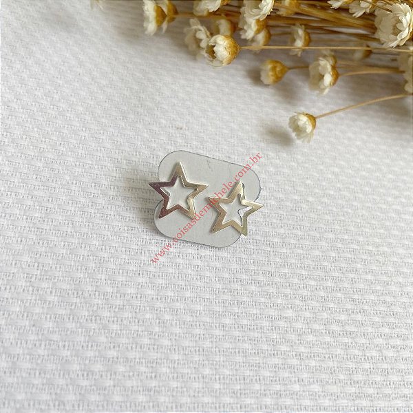 @ Brincos estrela vazada 10mm  - Prata 925