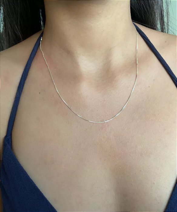 Corrente veneziana 45cm - V15 0,8mm - Prata 925