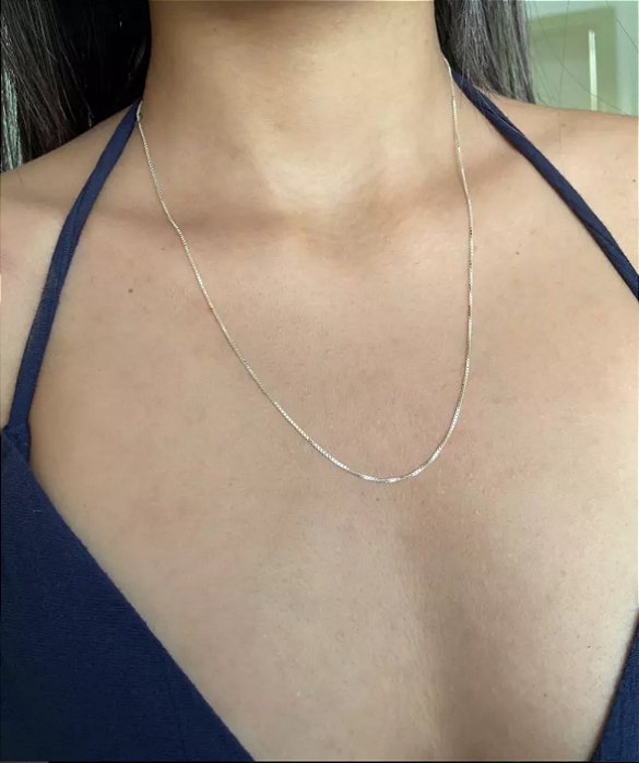 @ Corrente veneziana 50cm - V15 0,8mm - Prata 925