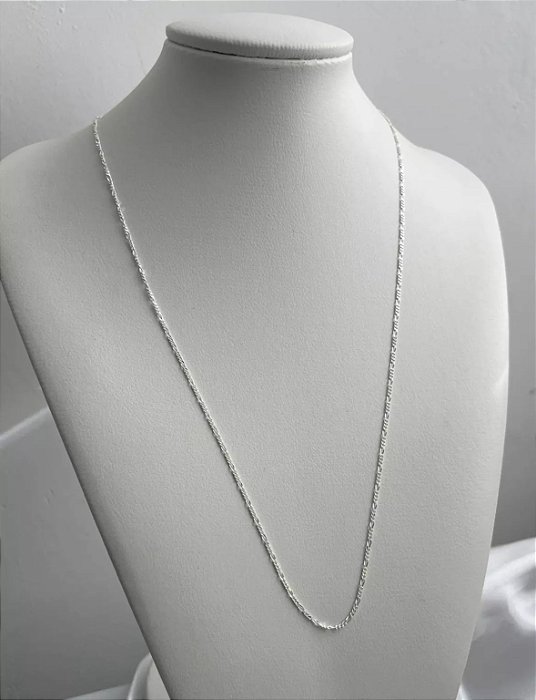 @ Corrente 3x1  50cm - 1mm - Prata 925